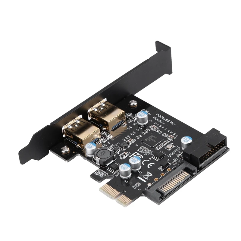 USB 3 0 PCI E 2 порта Express плата расширения 19 Pin разъем питания для ПК настольных