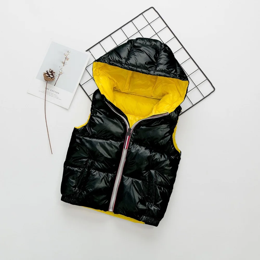 Детский жилет Детская верхняя одежда зимние пальто Теплый хлопковый с капюшоном