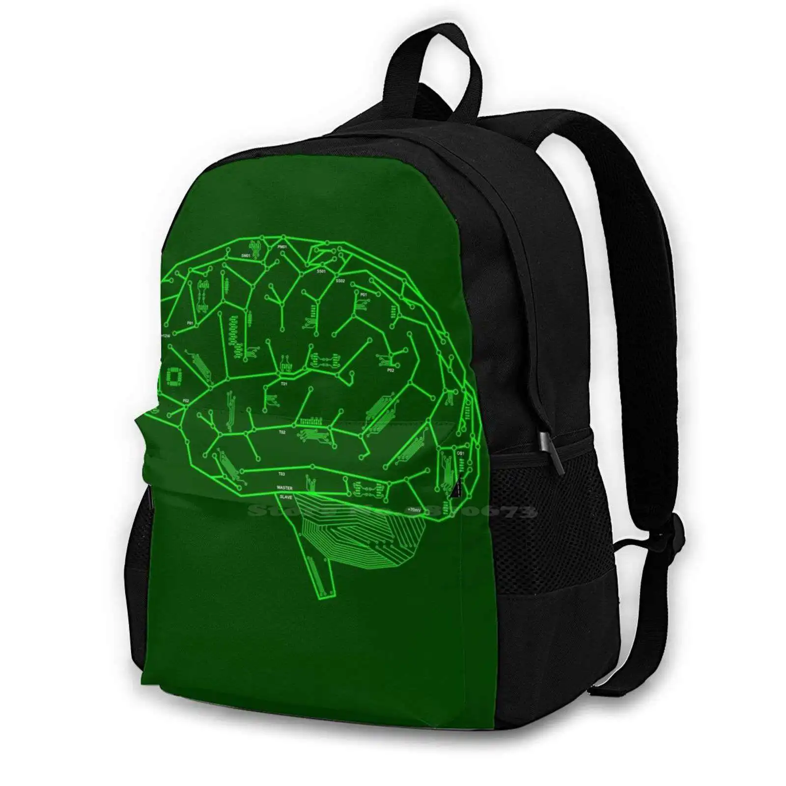 

Hard-Wired Teen College Student Backpack Laptop Travel Bags Brain Circuit Electronics Electrical Cortex Wiring Wired Computer