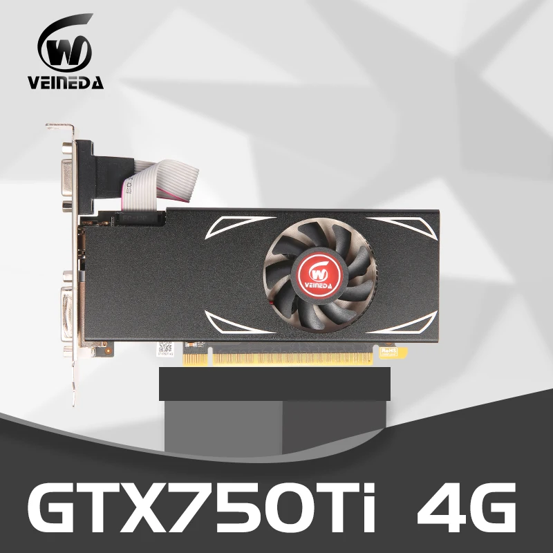 Видеокарта VEINEDA 750Ti-4GD5 GDDR5 128 бит для настольных ПК видеокарты игр nVIDIA GeForce