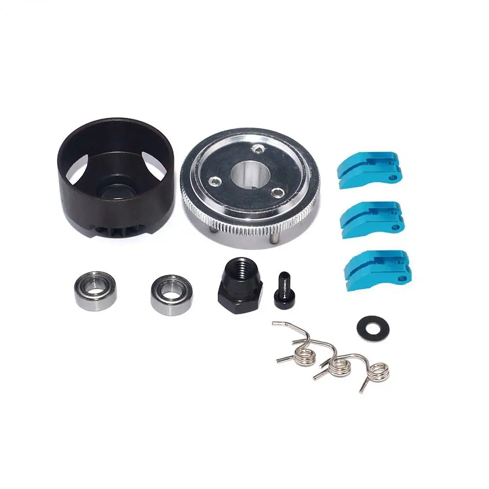 

14T Gear Flywheel Assembly 1/8 RC Car Bearing Clutch Bell Shoes Nut Springs Parts Remote Control Car Accessories For 1/8 RC Car