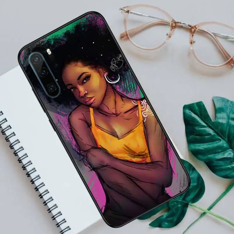 

Black girl Phone Cases For Huawei P40 P20 P30 lite Pro P Smart 2019 Mate 40 20 10 Lite Pro Nova 5t