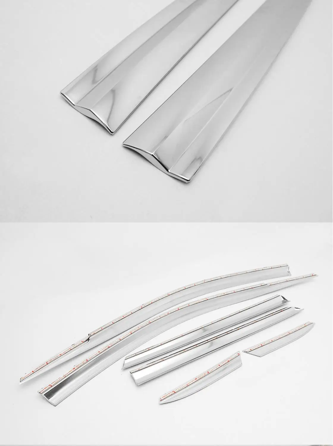 

ABS Chrome plastic Window Visor Vent Shades Sun Rain Guard car accessories For KIA KX1 2018-2020