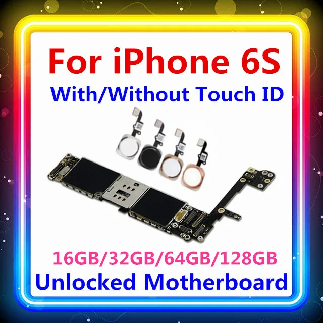 Для Iphone 6 S материнская плата с/без Touch ID для с полными чипами 16 ГБ 32 64 128 ГБ|Антенны