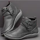 Женские ботильоны из искусственной кожи, мягкие и удобные лоферы на плоской подошве, в стиле ретро, панк, повседневная обувь, Осень-зима 2020