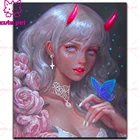 5D Фантазия девушка и бабочка Бриллиантовая мозаика вышивка крестиком круглая дрель подарок декор Стразы