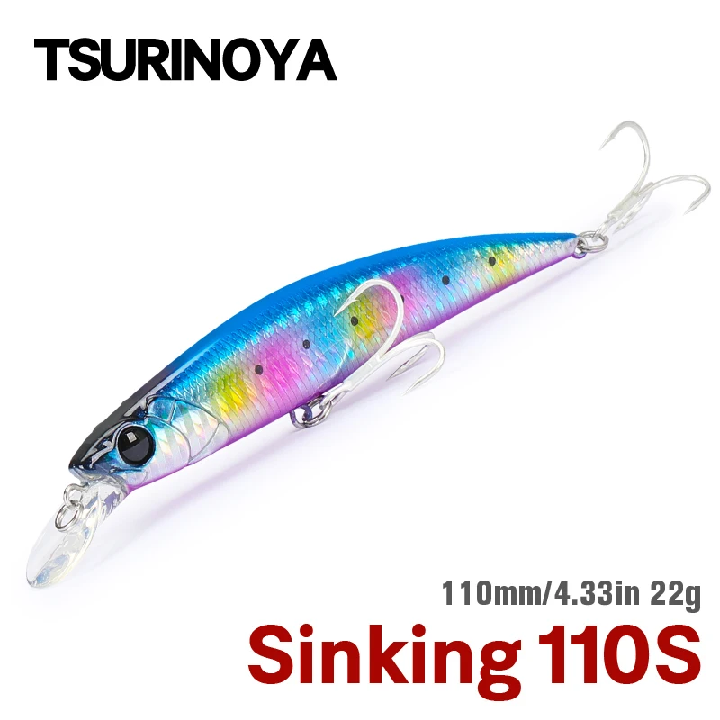 Тонущий гольян TSURINOYA жесткая рыболовная приманка DW77 110 мм 22 г диапазон 0 8-1 2 м
