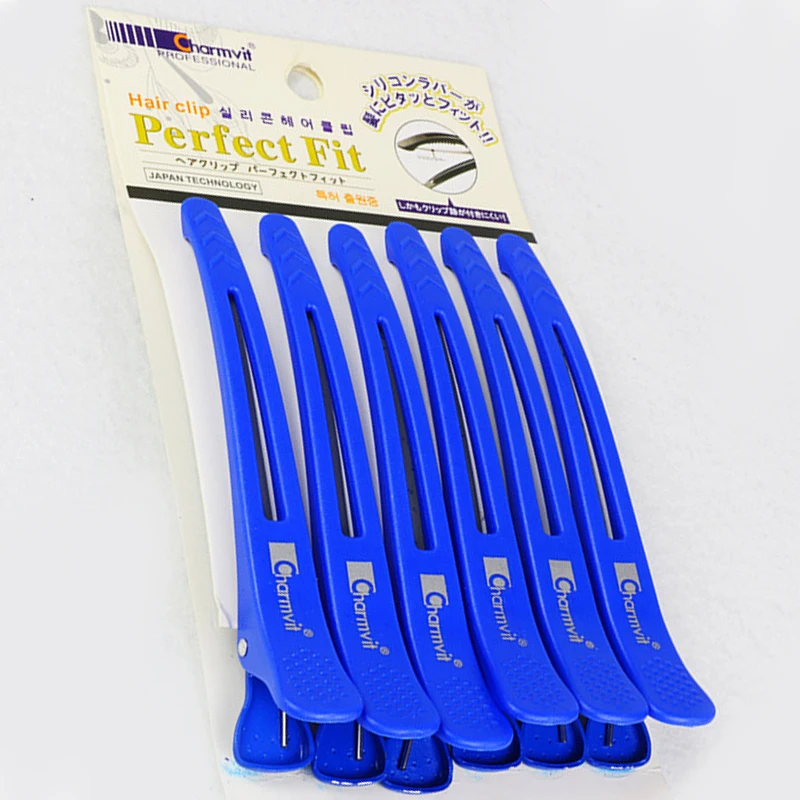 6 шт. парикмахерские зажимы для волос сплав пластик Профессиональные шпильки