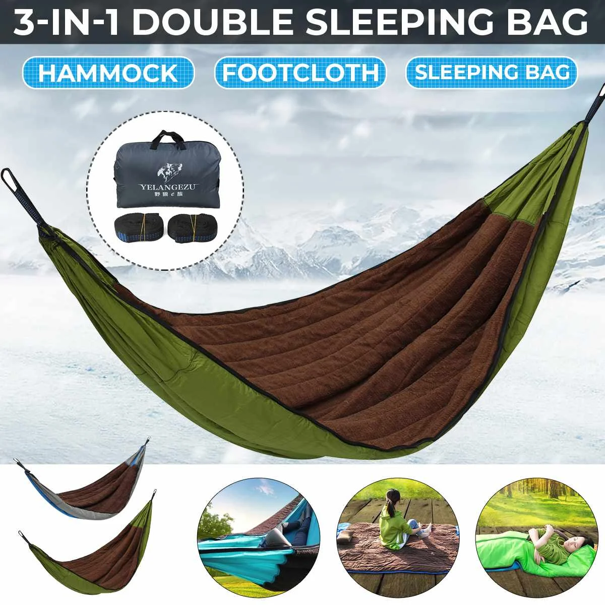 Hammock Underquilt, Camping Winter Sleeping Bag Under Quilt Blanket Ultralight Full Length Under Blanket ( NO Hammock )