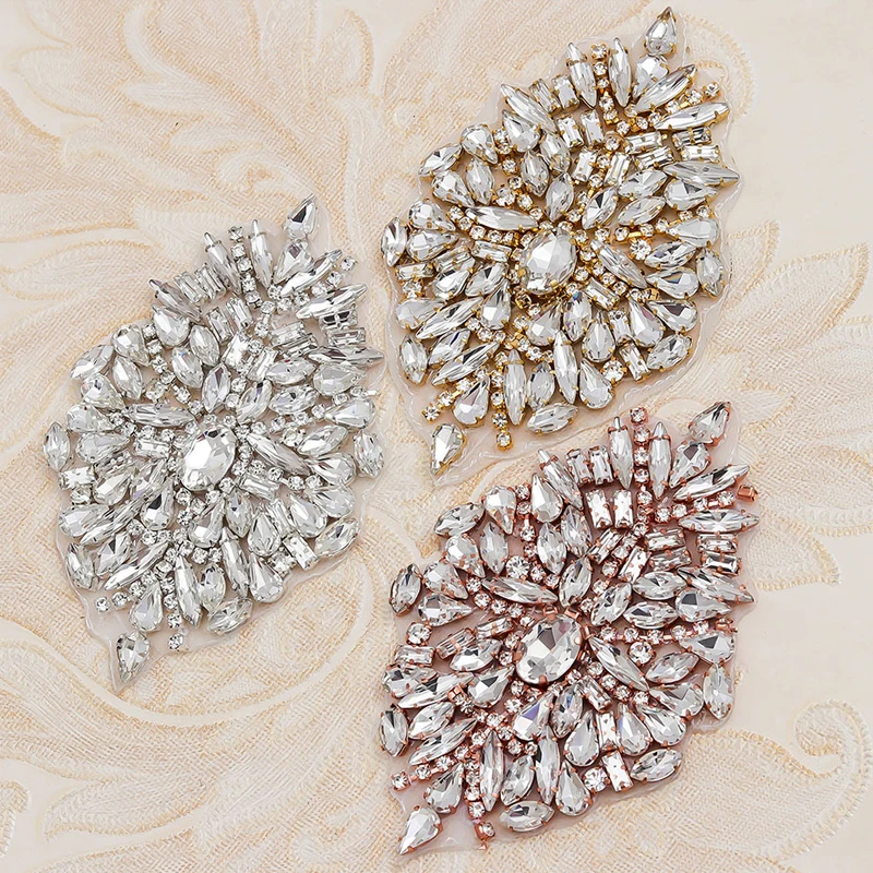 Wenxi Strass Rhinestones Applique Iron-on Patch - DIY Crystal Patch for Shoes (Swarovski) [One Pair] image 4