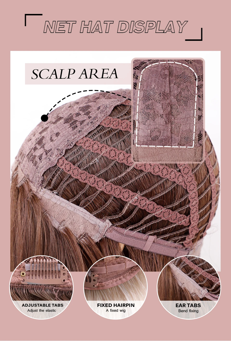 ESIN синтетические парики для женщин Омбре темные корни длинный волнистый парик с