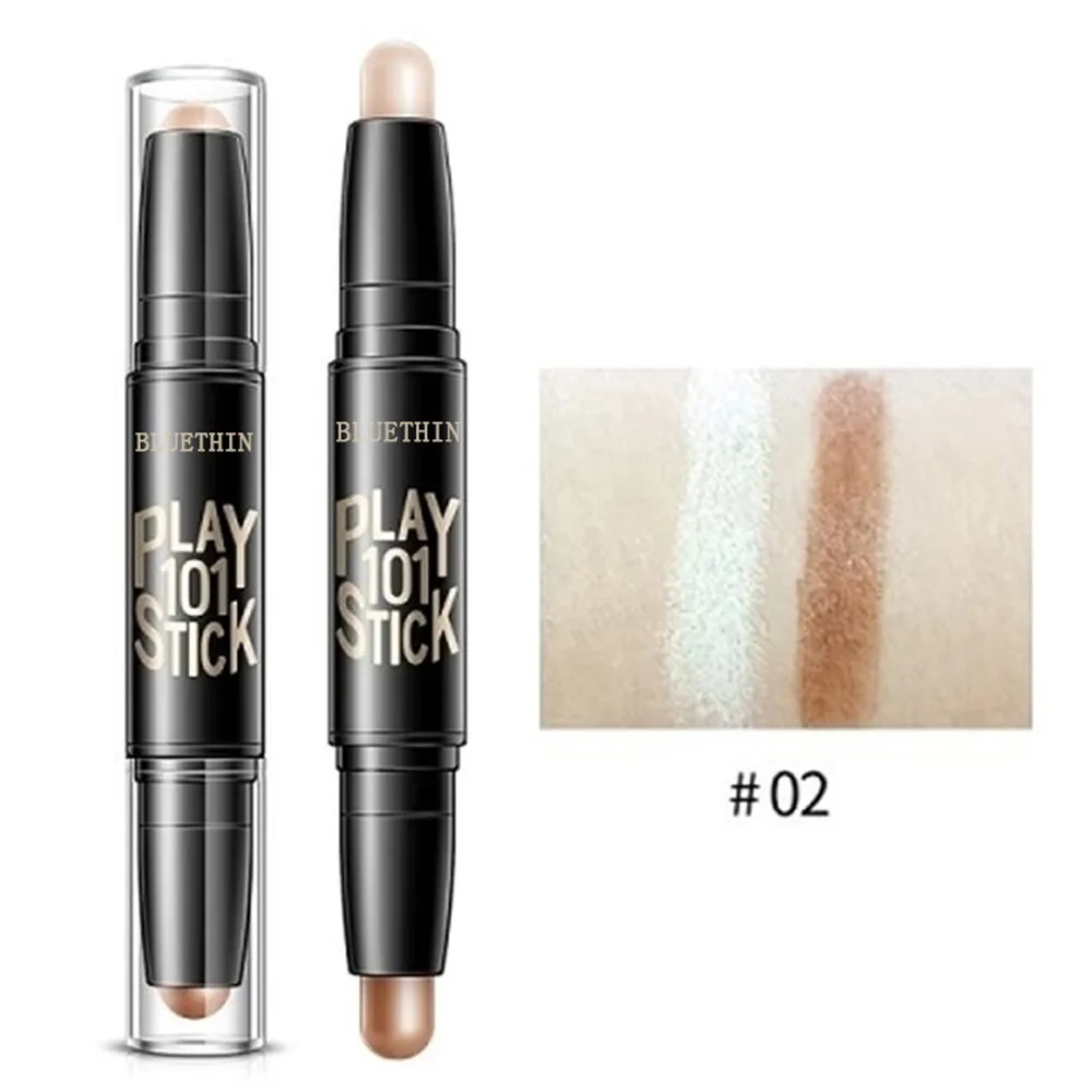 Стойкий Хайлайтер Стик крем водостойкий мерцающий контур двойной 2 в 1 Iluminador Bronzer|