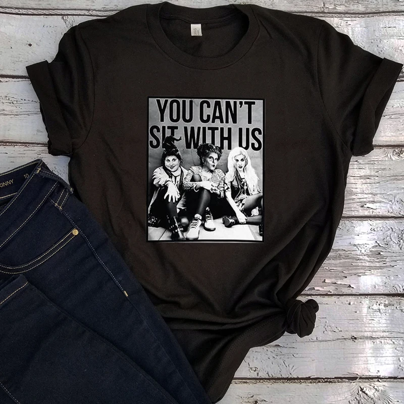 

Halloween Tshirt 2021 New Gothic Tops Fall Top Women Horror Movie Shirts for Halloween Graphic Tees Womens Print XL C