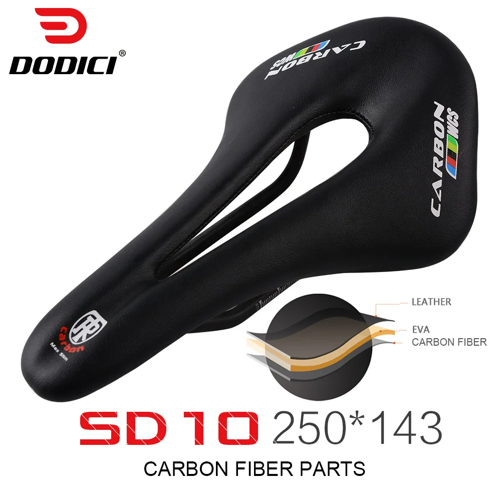 

Кожаное седло Dodici из углеродного волокна, покрытое матовой ультралегкой подушкой для горного велосипеда, удобное сиденье для горного велос...