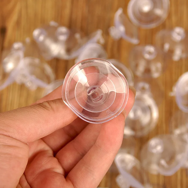 

10PCS Powerful Suction Cup Perforated Transparent Plastic Suction Cups 4cm Diameter Suction Cup
