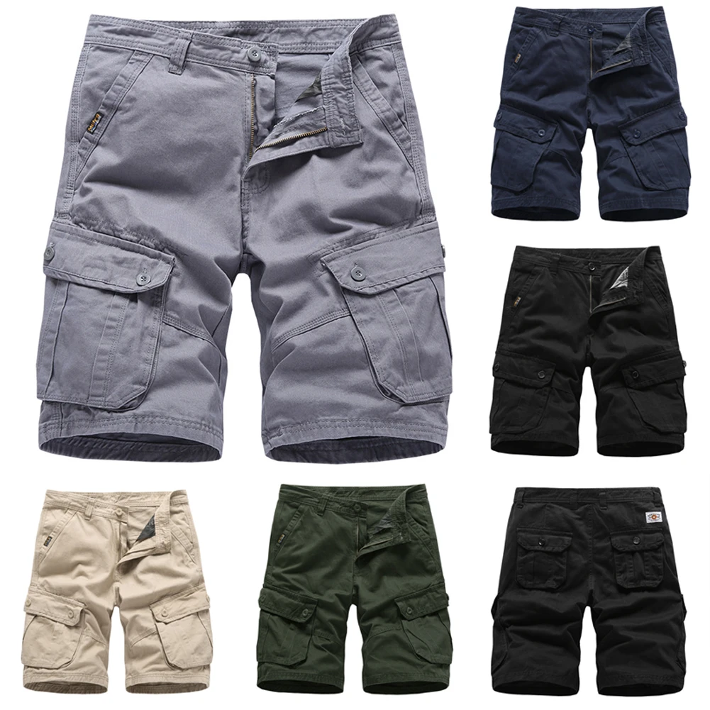 

2021 Mens Cargo Shorts Summer Casual Classic Overalls Shorts Hunting Shorts Outdoor Shorts Multi-pockets Short Streetwear Short