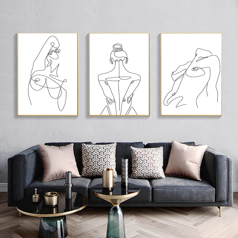 Минималистичные фигурки искусство линий сексуальная женщина тело тела