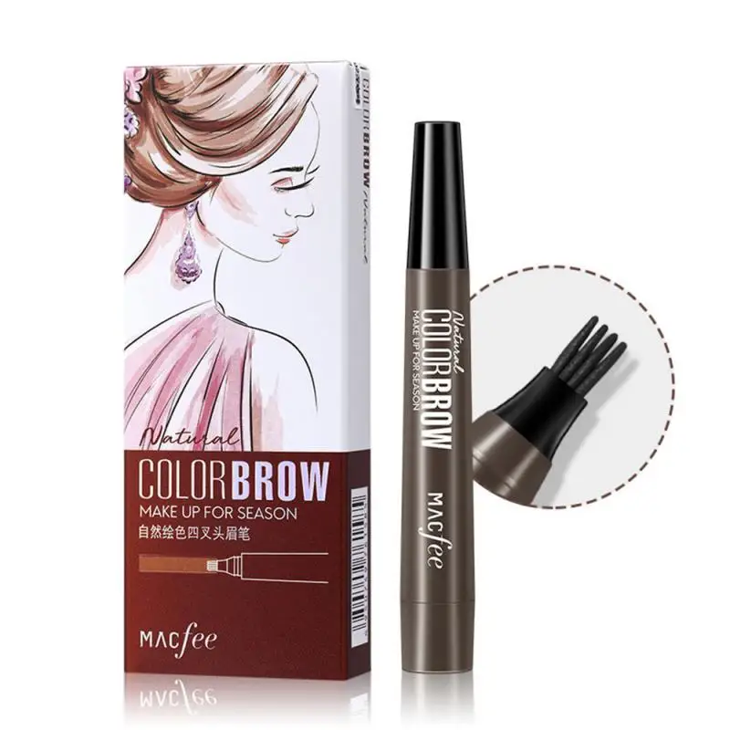 4 точки карандаш для бровей водостойкий длинный микроблейдинг Тату Карандаш