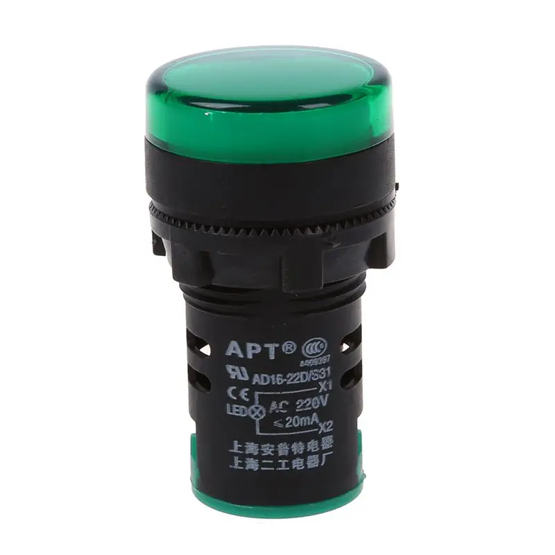 Красный желто-зеленый светильник 22 мм светодиодный дисплей Панель AC 220 V 3 шт |