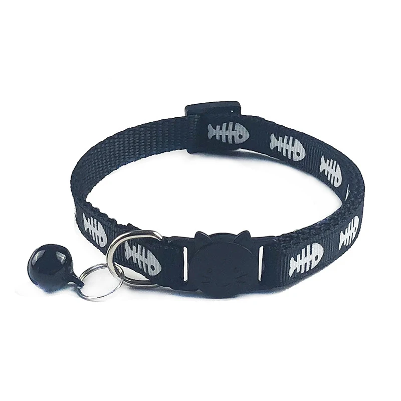 Ошейник для маленьких собак модный Регулируемый ошейник с принтом в виде рыбьей