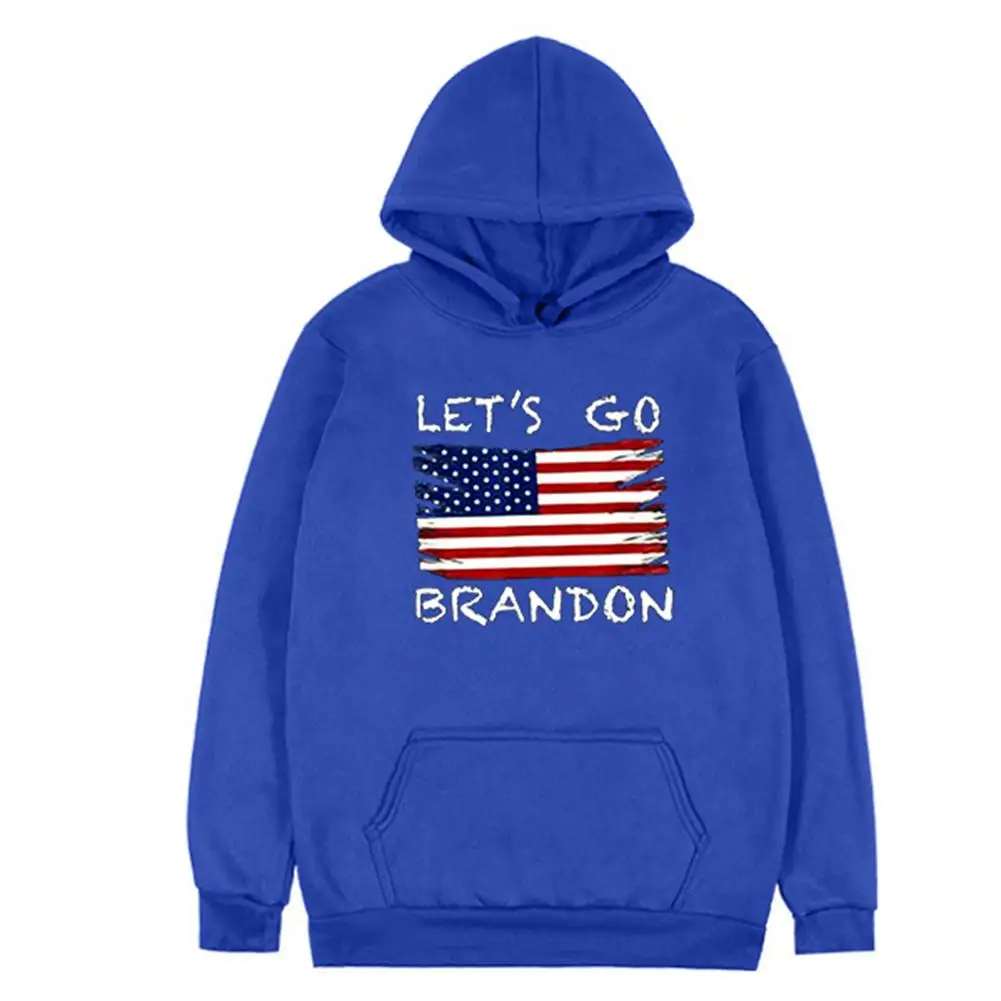 

Hoodies Let's Go Brandon Words Hoodie for Men 2021 Early Winter New Warm Long Sleeve Top Washable Funny Clothing