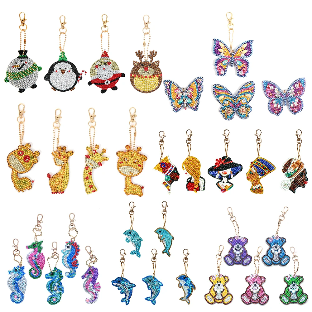5 шт. брелки в форме дельфина 5D DIY алмазная живопись особой формы полная дрель