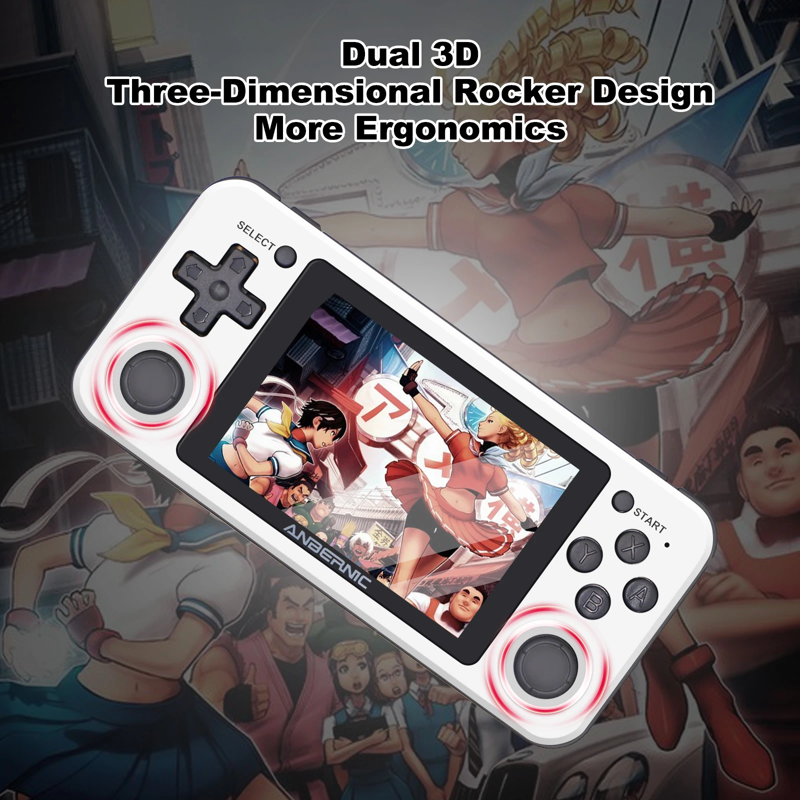 Портативная игровая консоль RG351P ANBERNIC в стиле ретро PS1 RK3326 64 ГБ с открытым исходным