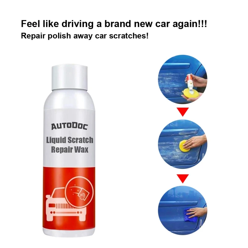 

30/50/100ML Car Liquid Scratch Repair Wax Remover Polished Scratch Wax Car Accessories