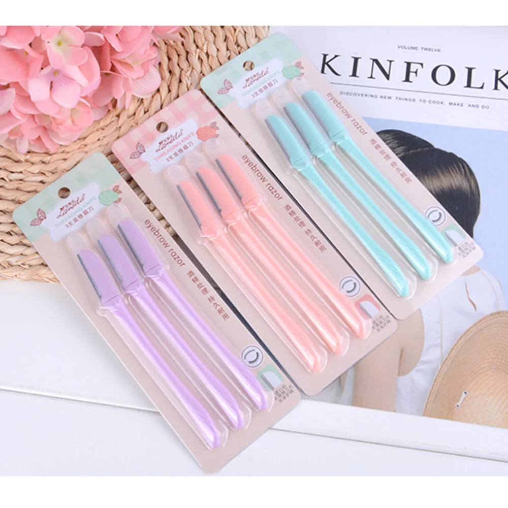 

3Pcs/Set Portable Razor Facial Hair Remover Trimmer Sharp Mini Makeup Shaper Shaver for Make Tool