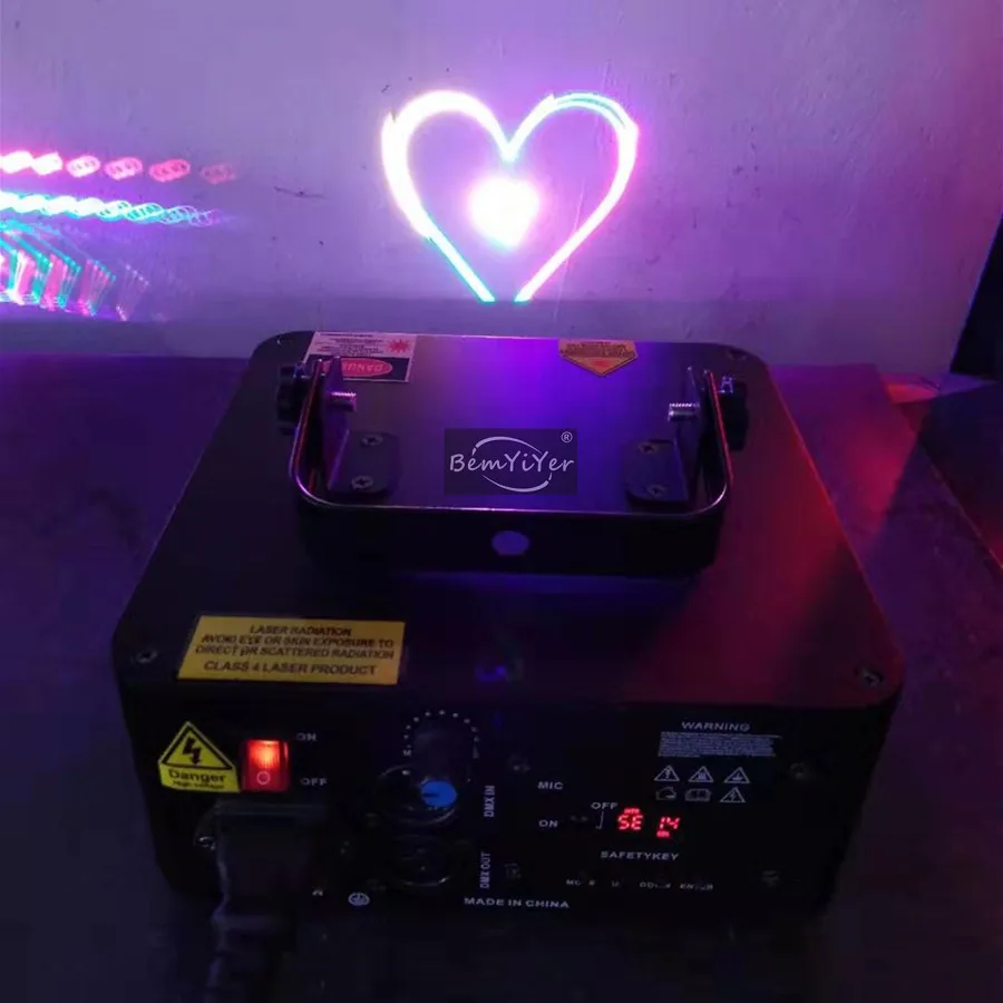 4 шт. DJ 1000 МВт RGB мини анимационный лазерный dmx светильник с дистанционным