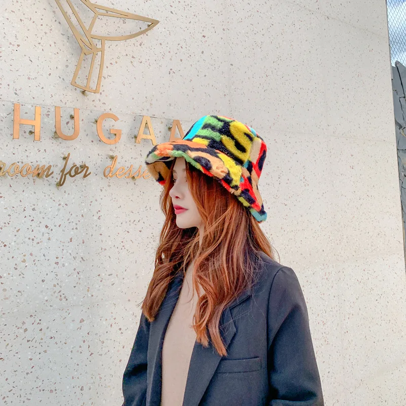 

Pragmapism New Parent-child outfit thick Plush fisherman hats cold proof basin hat winter female cap Bucket Hat high quality