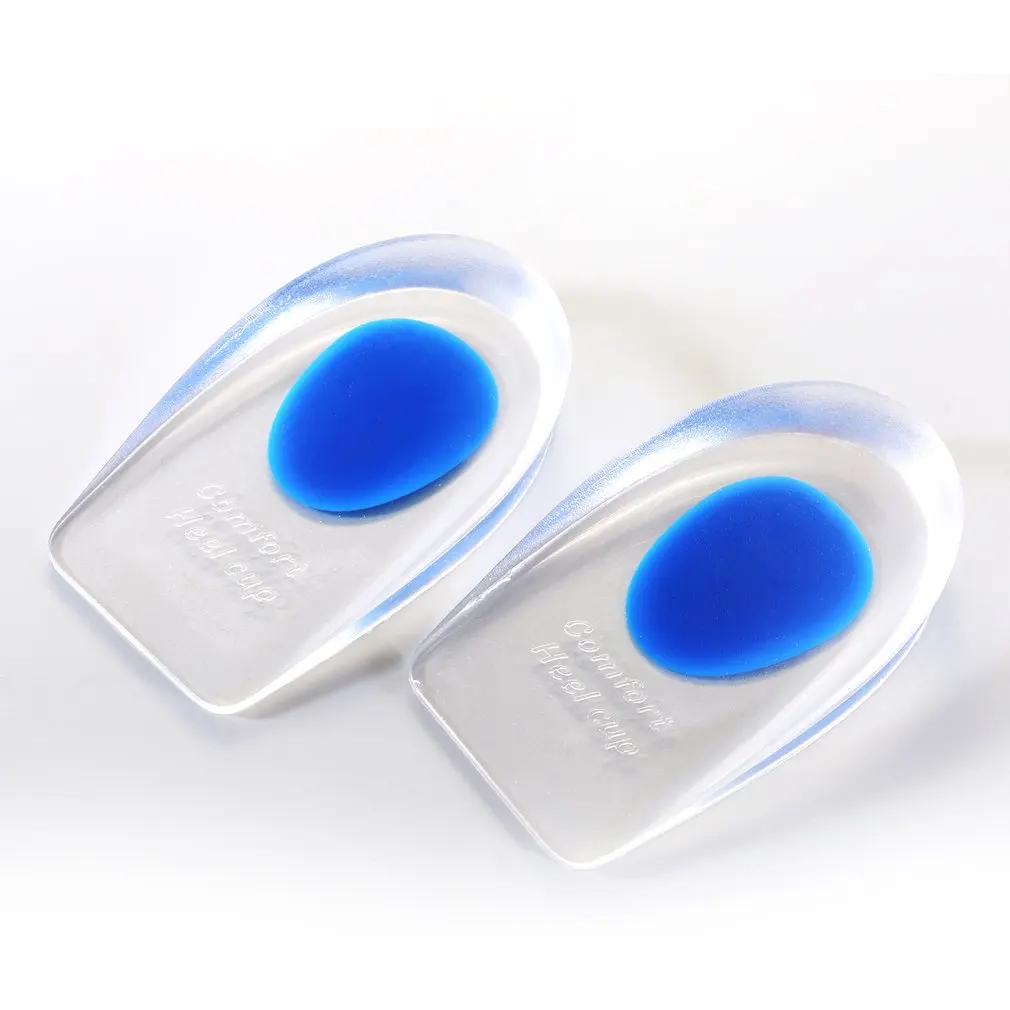 

Soft Silicone Heel Pads Half-height Insoles Support Shockproof Height Increased Insole Pad Plantar Foot Care 1 Pair