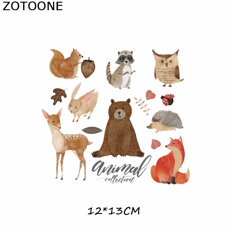 ZOTOONE, милый медведь, нашивки в форме животных, железные передачи для футболки, детский подарок, сделай сам, одежда, наклейки с милым дельфином - Цвет: 358