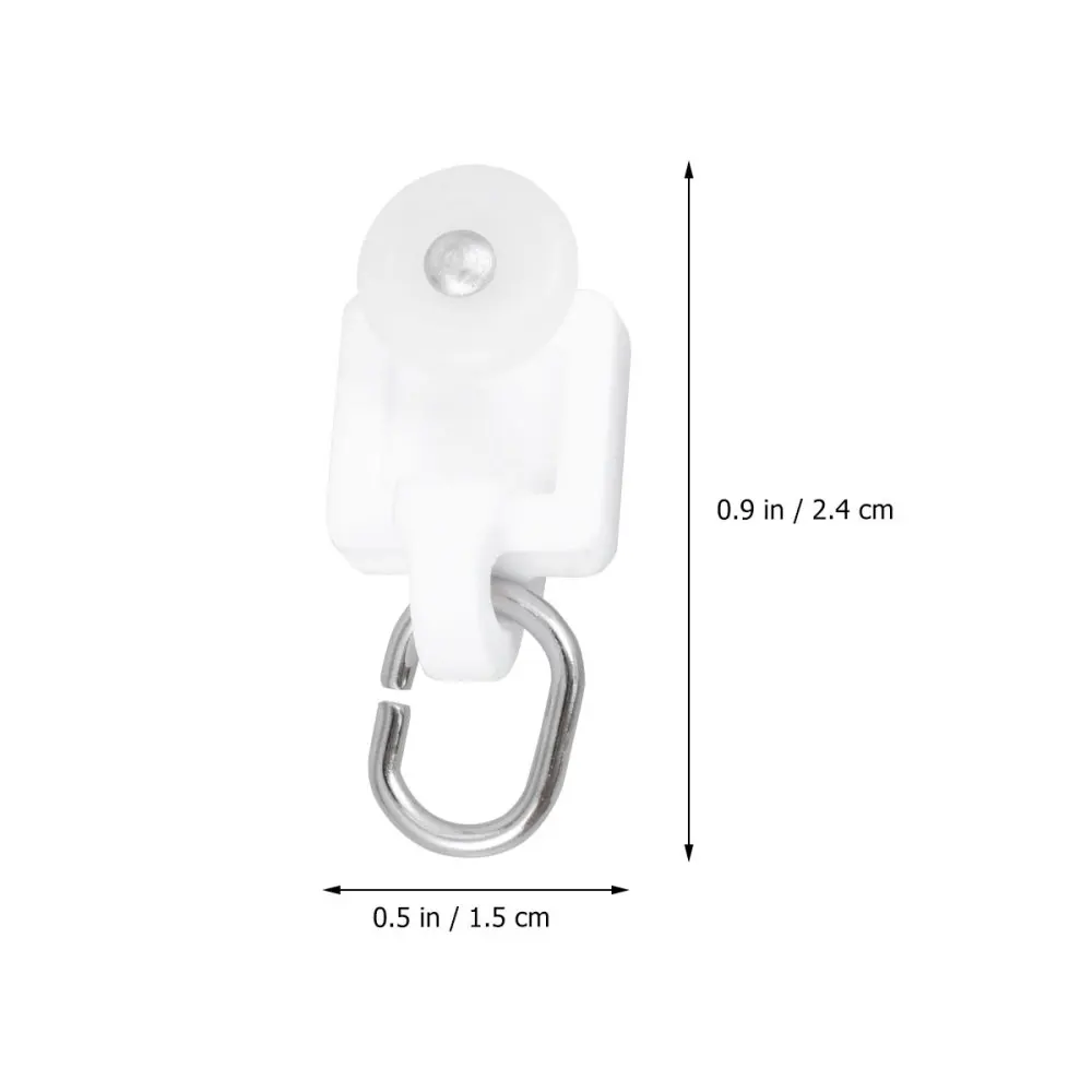 

50PCS Curtain Rolle Curtain Rail Accessories Mute Hook Track Pulley Hook Roller