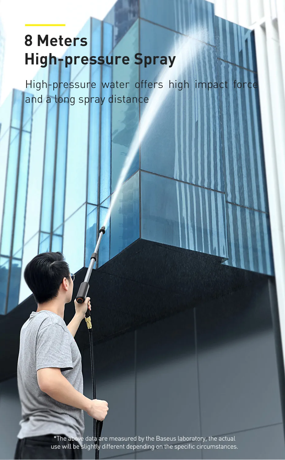 chube Vòi xịt tăng áp rửa xe và chổi lau xe hơi Baseus Clean Guard