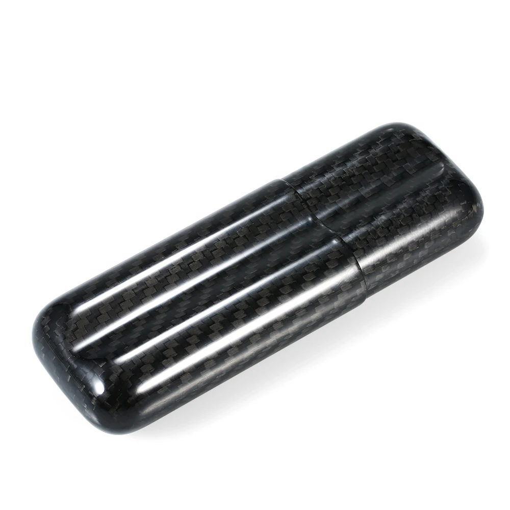 Черный чехол из углеродного волокна 2/3 держатель для хранения сигар портативный