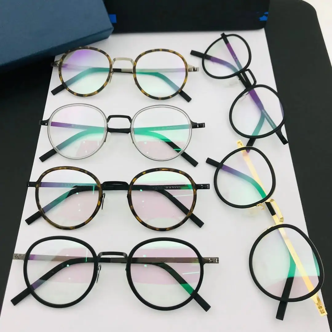 

Top Quality New Titanium Oval Glasses Men And Women Seiko Screwless Ultra Light Myopia Frame Luxury Brand Male Eyeweae LIN9782