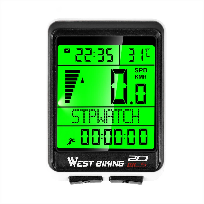 

5 Languages MTB Road Bike Computer Wireless Large Screen Multi-function Speedometer Waterproof Backlight Bicycle Accessories