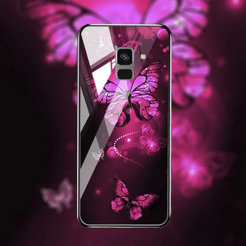 Чехол для телефона из закаленного стекла samsung galaxy J4 J6 J8 J2 pro 2018 силиконовые чехлы A7