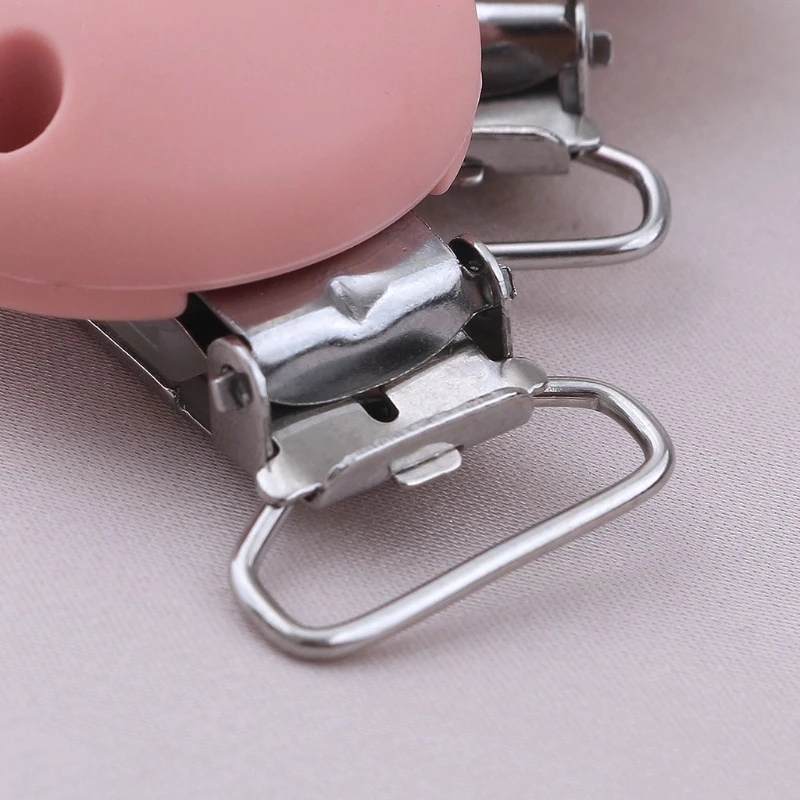 De silicona DIY ronda beb&eacute; chupete Dummy mordedor Clips para chupete de enfermer&iacute;a juguete de la Ronda de Clips sostenedor libre de BPA chupete Clip-5
