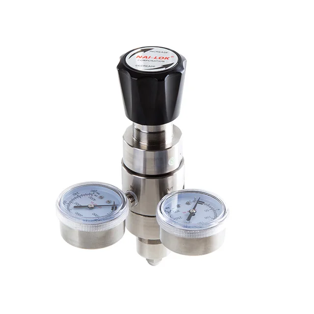 

2 gas two stage pressure regulator 4000 psi inlet with gauges