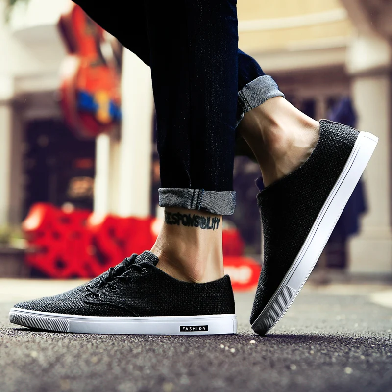 

Promotion Men Casual Shoes Fashion Spring Summer Canvas Sneaker Men Platform Vulcanize Shoes Zapatillas De Hombre Big Size 39-44
