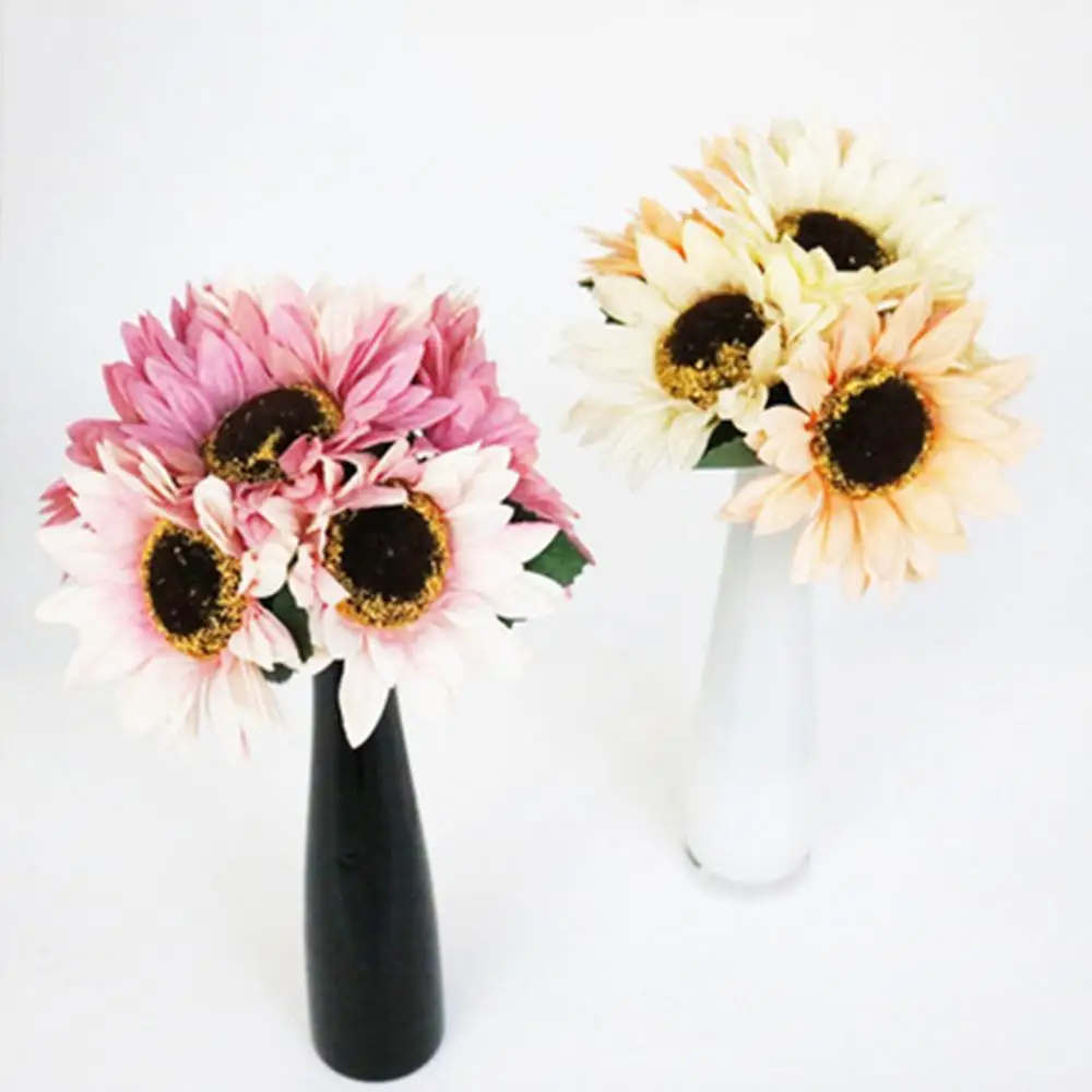 Fake Sunflowers Silk Flowers Table Centerpieces Arrangements Home Indoor unique artificial Plant looks real-like FD | Дом и сад