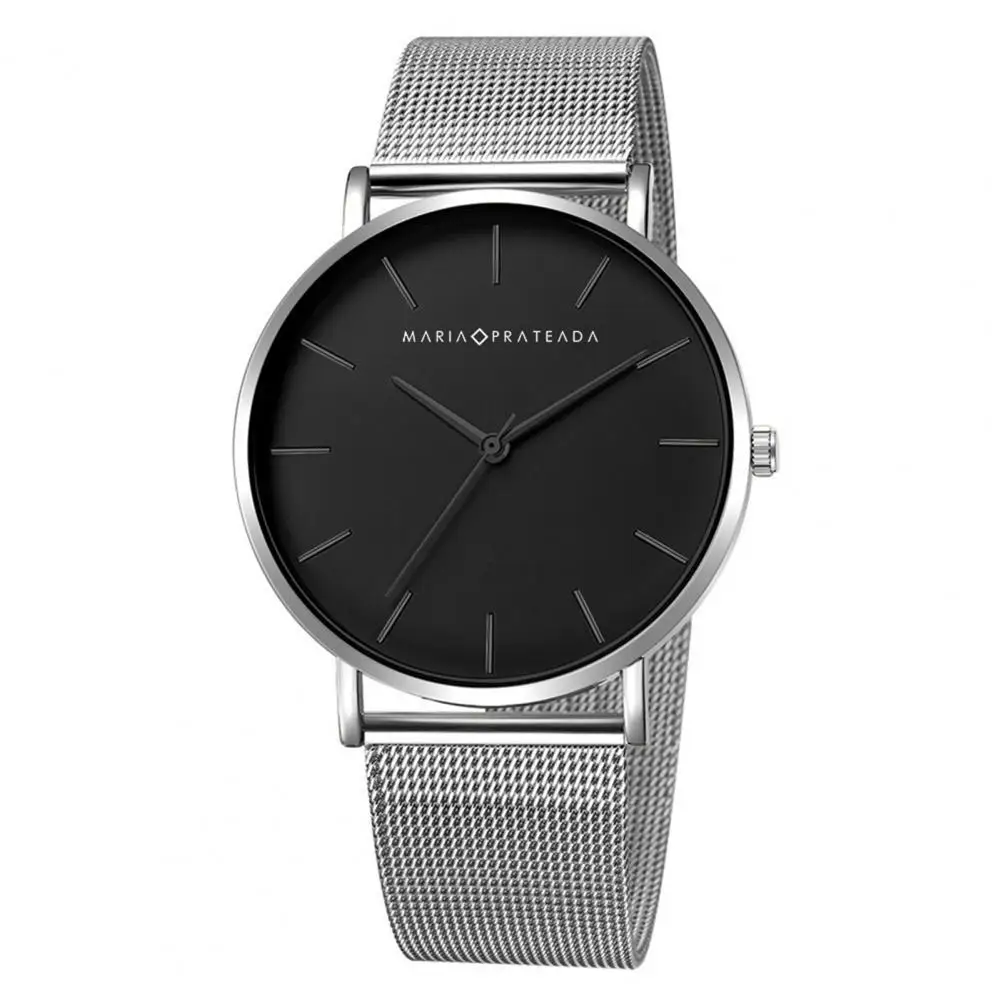 Парные часы для мужчин и женщин мужские кварцевые с сетчатым браслетом из сплава