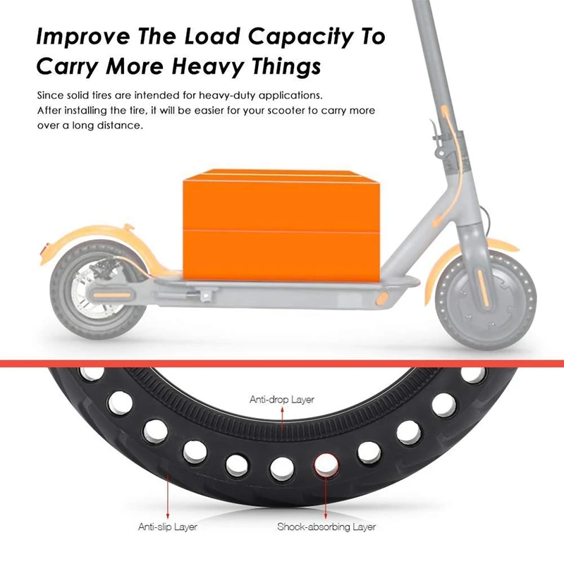 

8.5 Inch Front/Rear Scooter Tire Wheel Solid Replacement Tyre 8 1/2 for Xiaomi Mijia M365 solid tyre Electric Scooter Skateboard