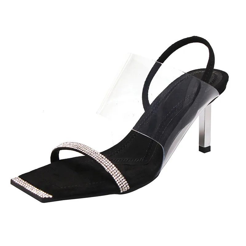 

New Korean fashion Rhinestone high heels in summer 2019