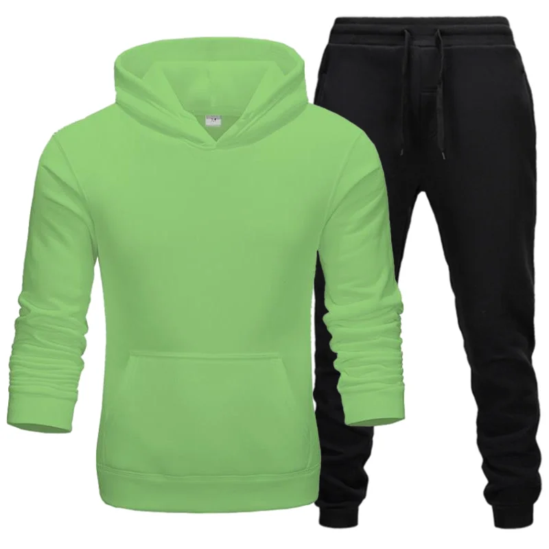 

Men's Tracksuit Winter Fleece Male Hoodies Pants Sets Brown black Fashion Jogger Tracksuits Sportswear undefined 2022 Clothing