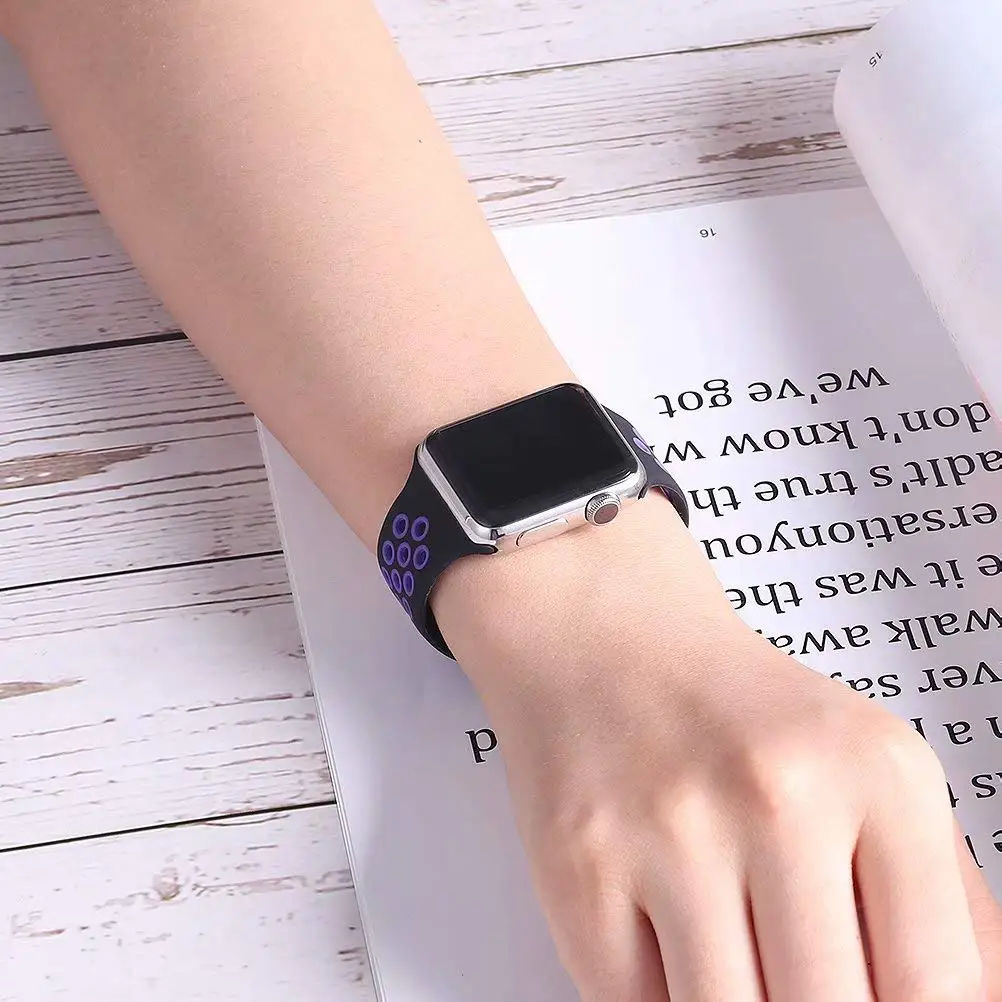 Замена KeBitt спортивный ремешок для Apple Watch 38 мм 40 мм 42 мм 44 мм, силиконовый ремешок, Браслет совместим с iWatch серии 5/4