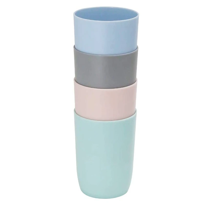Plastic Multi-Purpose Cup Reusable Drink Unbreakable Dishwasher Safe Toothbrush Set Of 4 Colors | Дом и сад