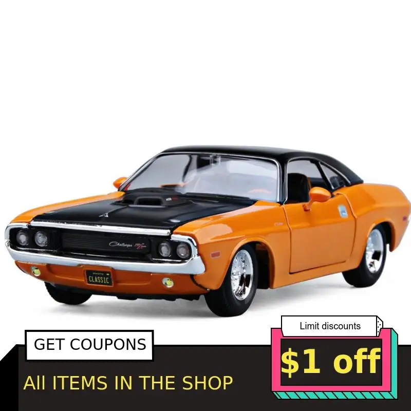 Продажа классических 1:24 модель автомобиля 1970 Dodge Challenger Высокая симуляция литье